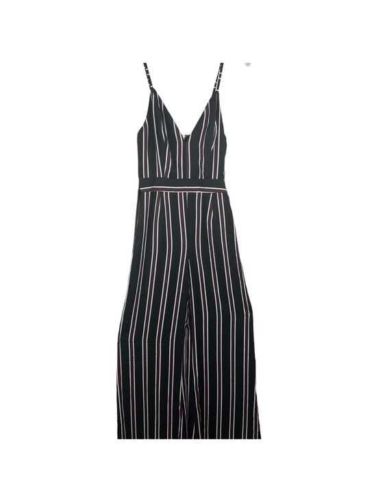 Shop17 Pants - New-shop17 Vertical Striped Tie Back, Wide Leg, Flared, Strappy Jump Suit SM